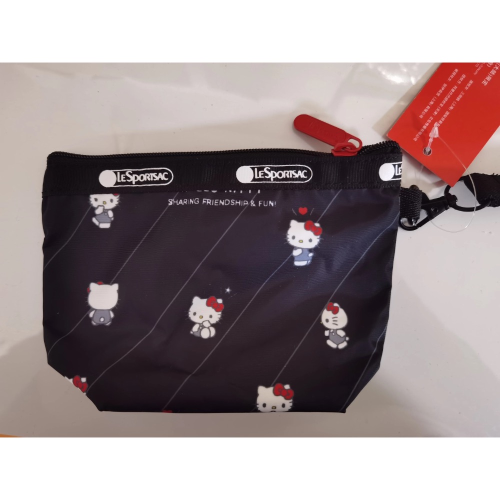 正品 滿印hello kitty聯名款卡通可愛印花手拿包 化妝包 收納包 零錢包-細節圖4