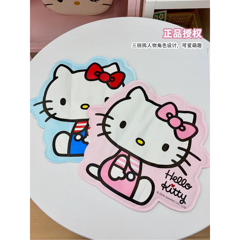 正品 Hello Kitty卡通冰墊 夏季降溫神器 可愛粉紅便攜涼墊（一組兩個）-細節圖2