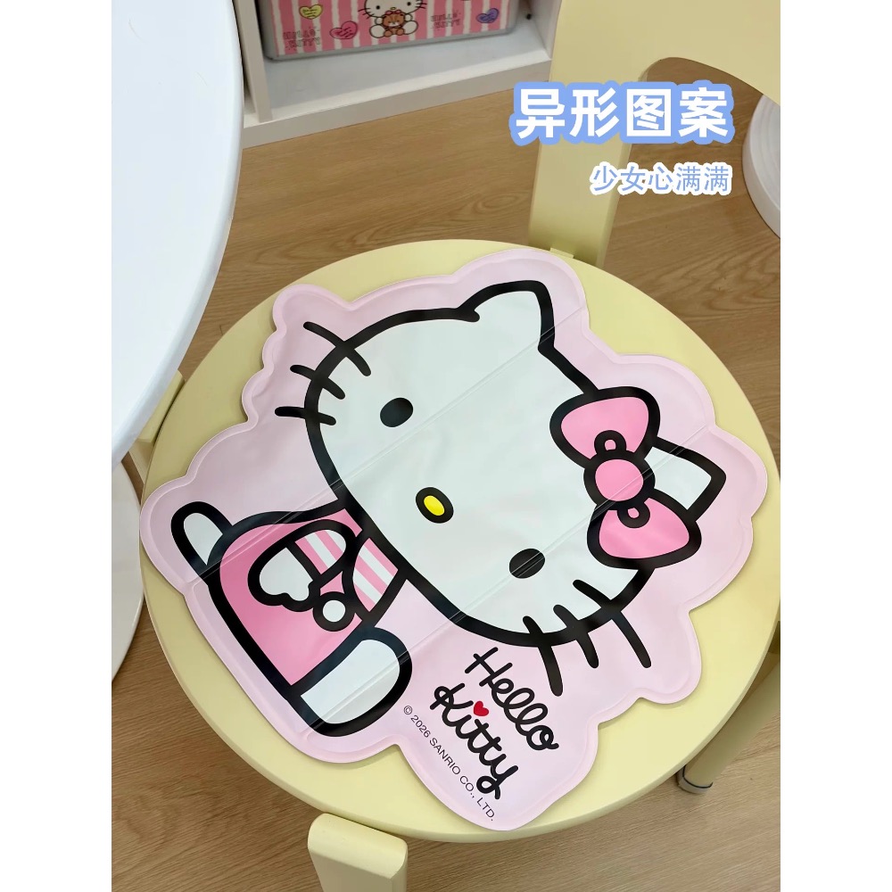正品 Hello Kitty卡通冰墊 夏季降溫神器 可愛粉紅便攜涼墊（一組兩個）-細節圖4