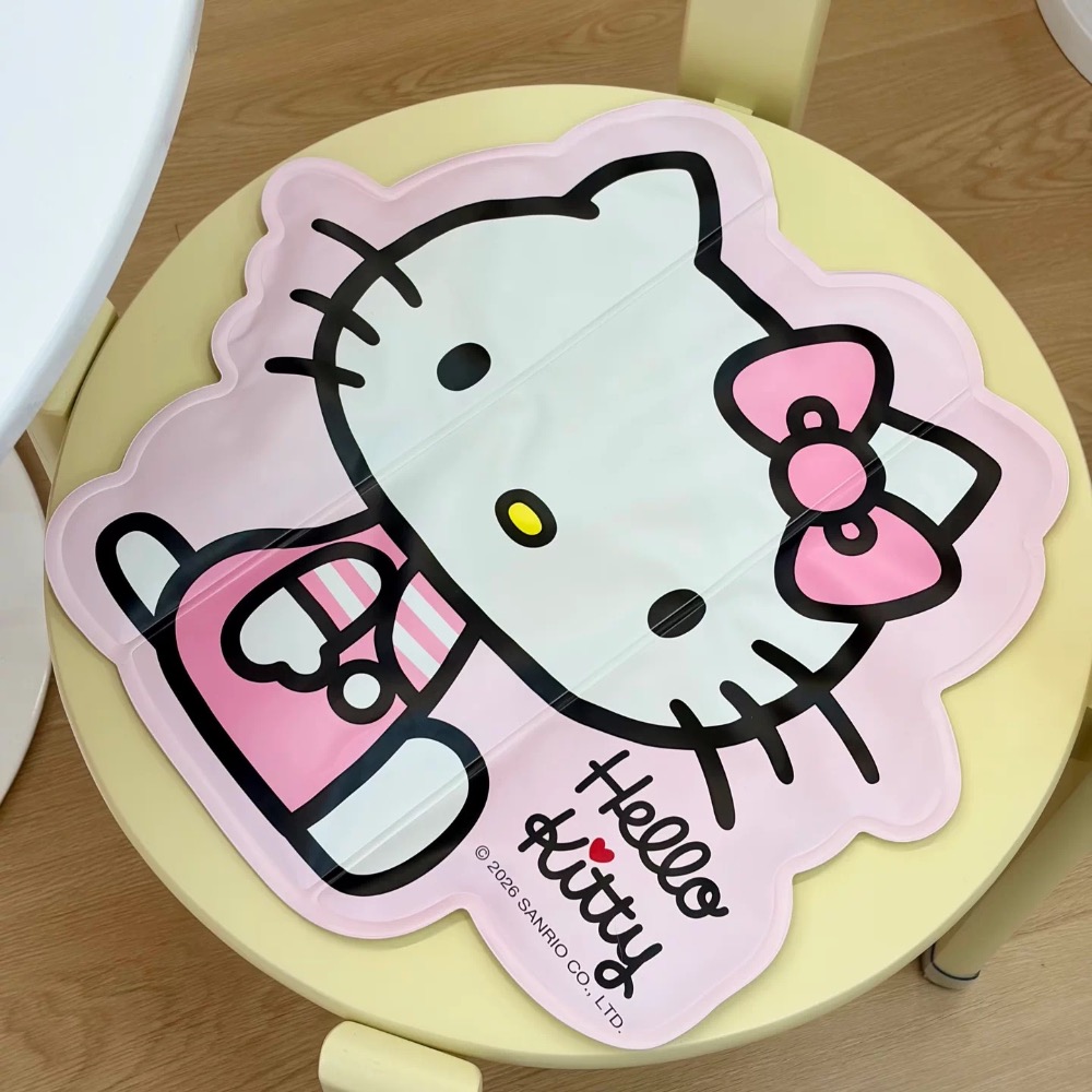 正品 Hello Kitty卡通冰墊 夏季降溫神器 可愛粉紅便攜涼墊（一組兩個）-細節圖6