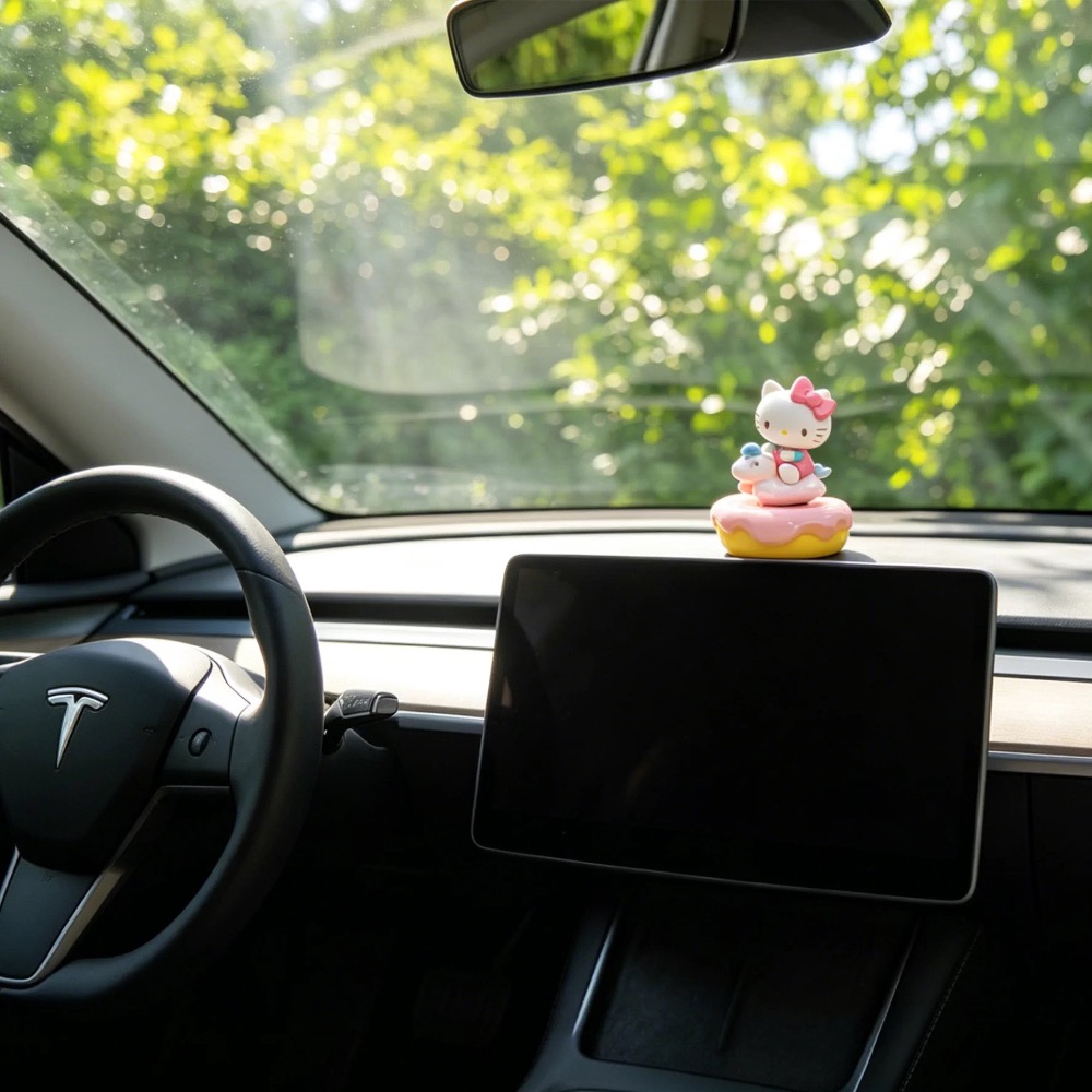 正品 Hello Kitty可愛旋轉馬車 桌面擺件 陶瓷品-細節圖6
