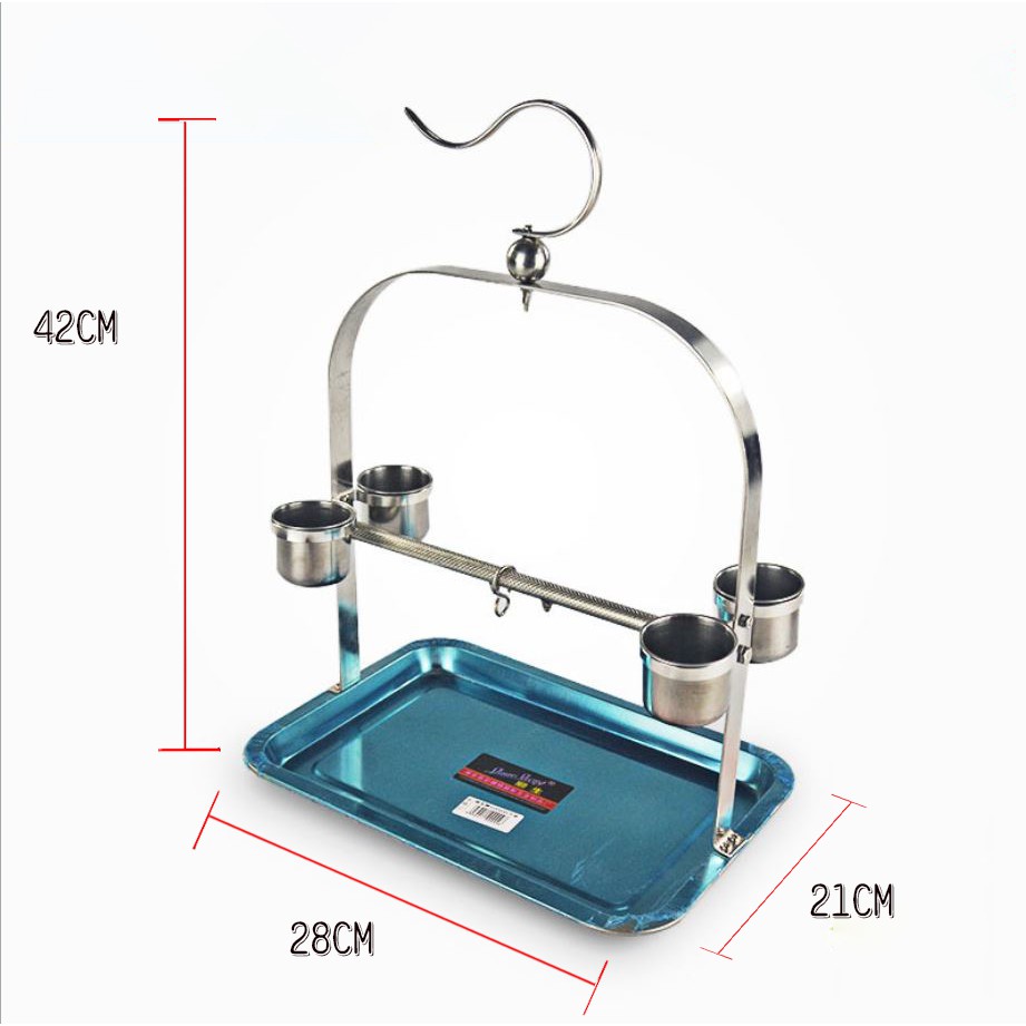 實體門市｜小型鸚鵡站架｜背包用鳥站架｜不銹鋼鳥籠｜鸚鵡架｜鳥用外出架｜鸚鵡外出｜和尚｜小太陽｜翔帥寵物生活館-細節圖3