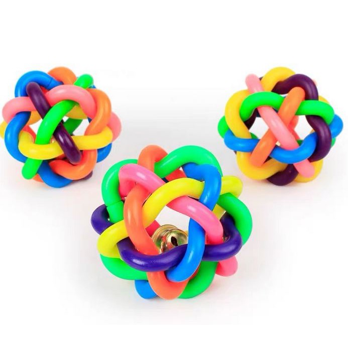 實體門市｜鈴鐺訓練七彩球｜寵物玩具球｜貓玩具｜狗玩具｜鳥玩具｜寵物磨牙球｜鈴鐺球｜翔帥寵物生活館-細節圖2