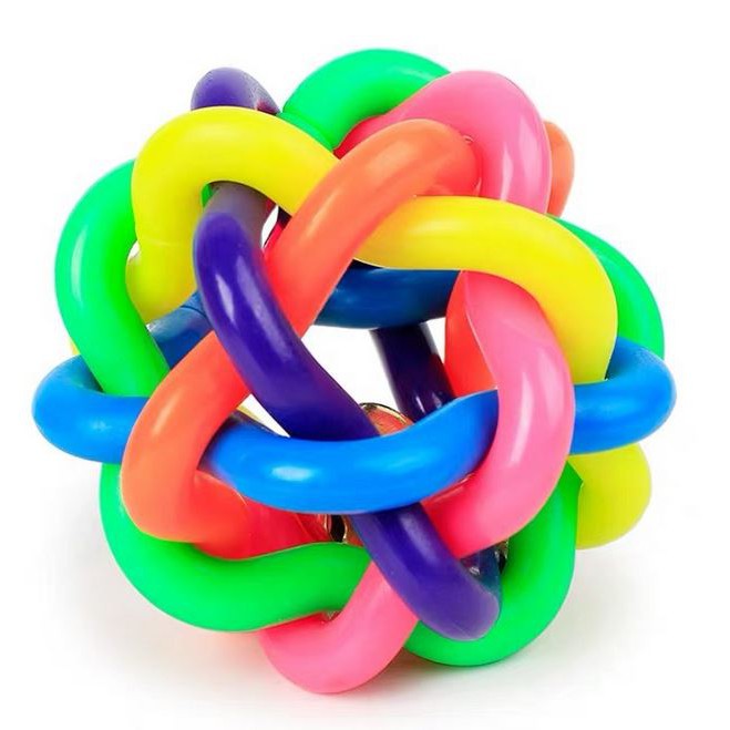 實體門市｜鈴鐺訓練七彩球｜寵物玩具球｜貓玩具｜狗玩具｜鳥玩具｜寵物磨牙球｜鈴鐺球｜翔帥寵物生活館-細節圖3