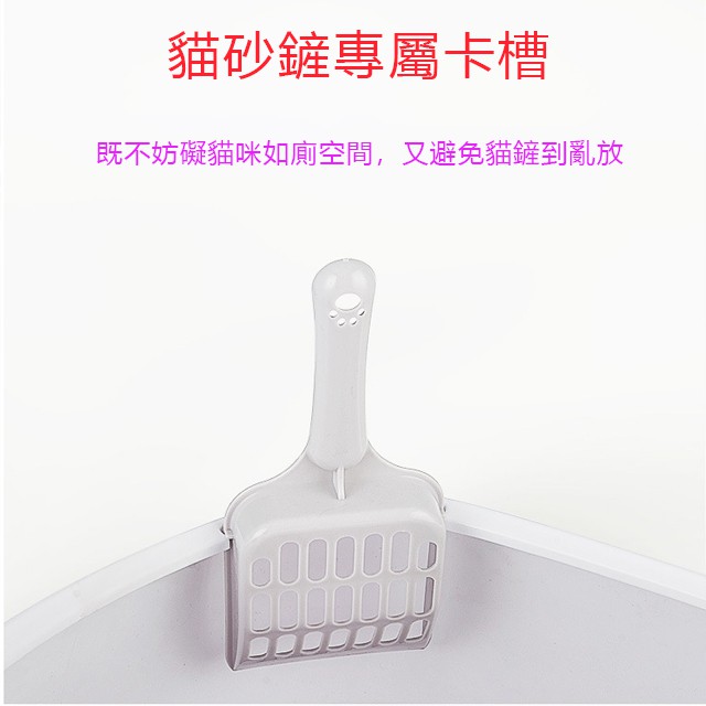 實體門市｜防噴濺貓砂盆｜貓便盆｜貓廁所｜半封閉式貓砂盆｜加高貓砂盆｜開放式貓砂盆｜貓便盆｜翔帥寵物生活館-細節圖2