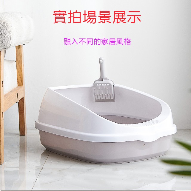 實體門市｜防噴濺貓砂盆｜貓便盆｜貓廁所｜半封閉式貓砂盆｜加高貓砂盆｜開放式貓砂盆｜貓便盆｜翔帥寵物生活館-細節圖4