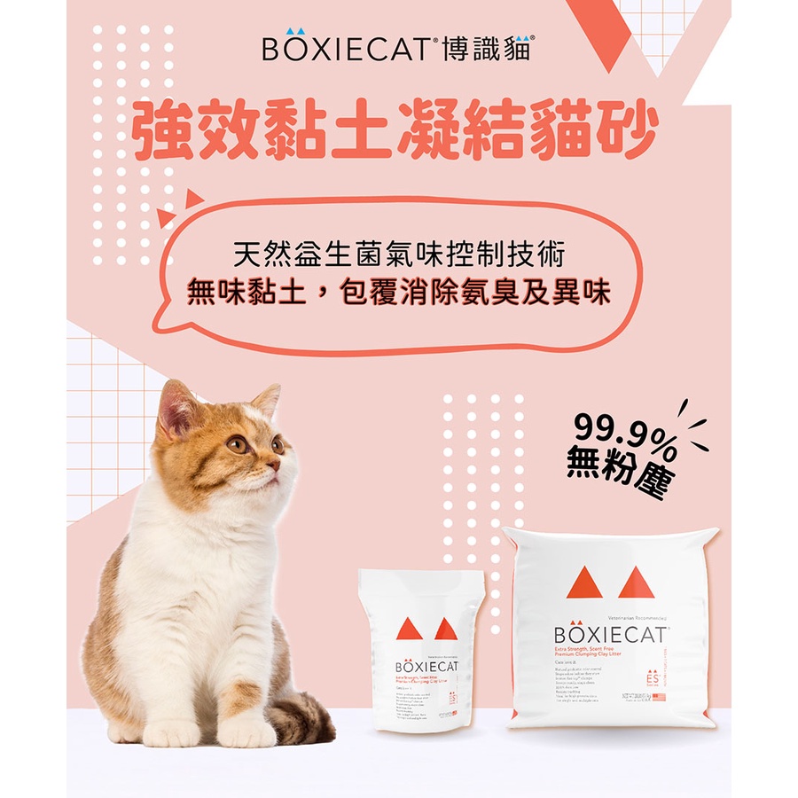 🚚宅配免運🚚｜博識貓｜美國博識貓 BOXIECAT｜可混搭｜黏土凝結貓砂｜原味｜綠芬｜強效｜兩包免運｜翔帥寵物生活館-細節圖4