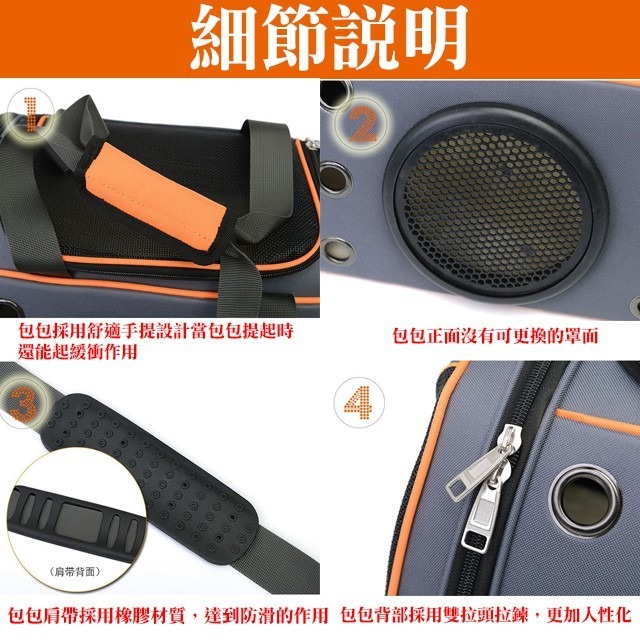 【台灣現貨】 寵物外出包|可背可提寵物太空包| 寵物側背包|寵物外出提籠 |夏季寵物包| 寵物包猫咪狗透氣斜跨包-細節圖3