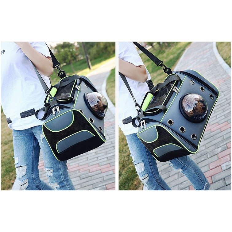 【台灣現貨】 寵物外出包|可背可提寵物太空包| 寵物側背包|寵物外出提籠 |夏季寵物包| 寵物包猫咪狗透氣斜跨包-細節圖6