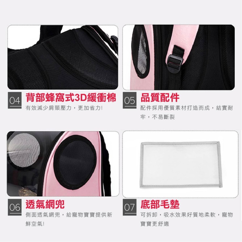 台灣現貨 | 多功能寵物用後背包 | 鳥用後背包 | 寵物外出用品 | 寵物用後背包 | 寵物太空包 | 翔帥寵物生活館-細節圖3