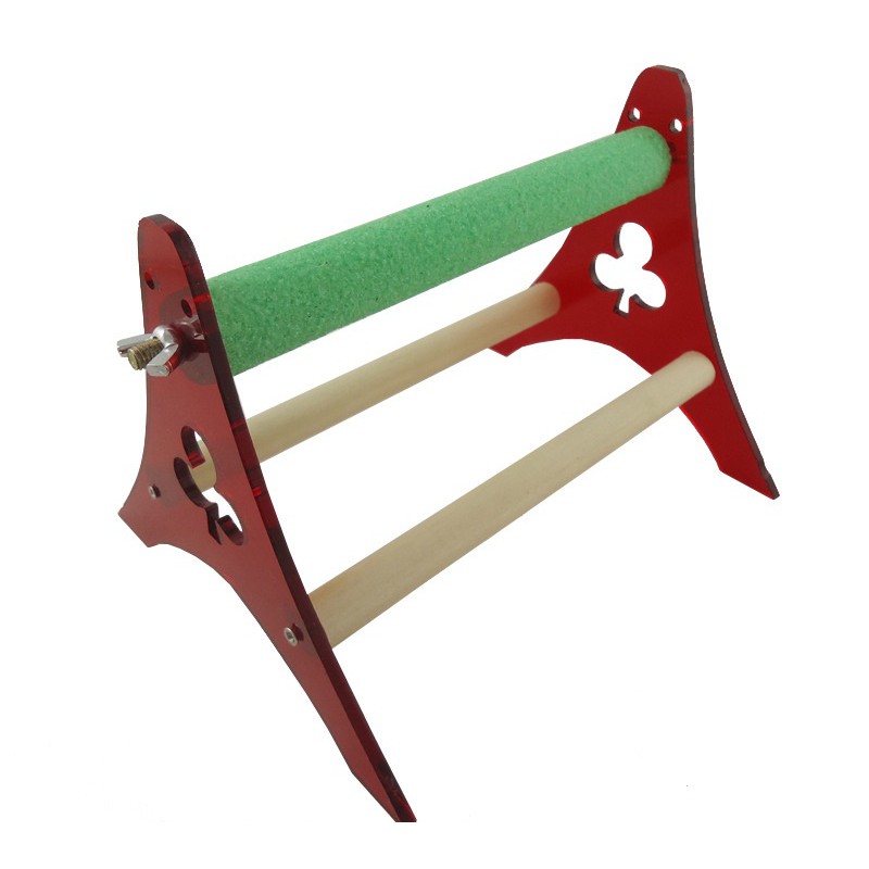 台灣現貨 | 三角架大中小型鸚鵡壓克力磨抓站架 | 鸚鵡桌面站架 | 鸚鵡玩具台架 | 鸚鵡用品 | 翔帥寵物生活館-細節圖4