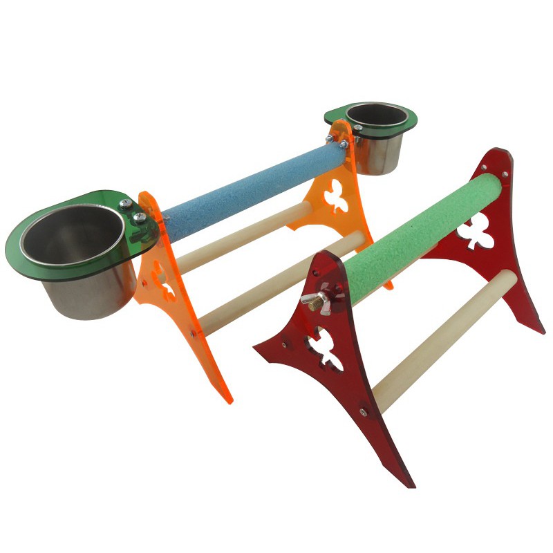 台灣現貨 | 三角架大中小型鸚鵡壓克力磨抓站架 | 鸚鵡桌面站架 | 鸚鵡玩具台架 | 鸚鵡用品 | 翔帥寵物生活館-細節圖5