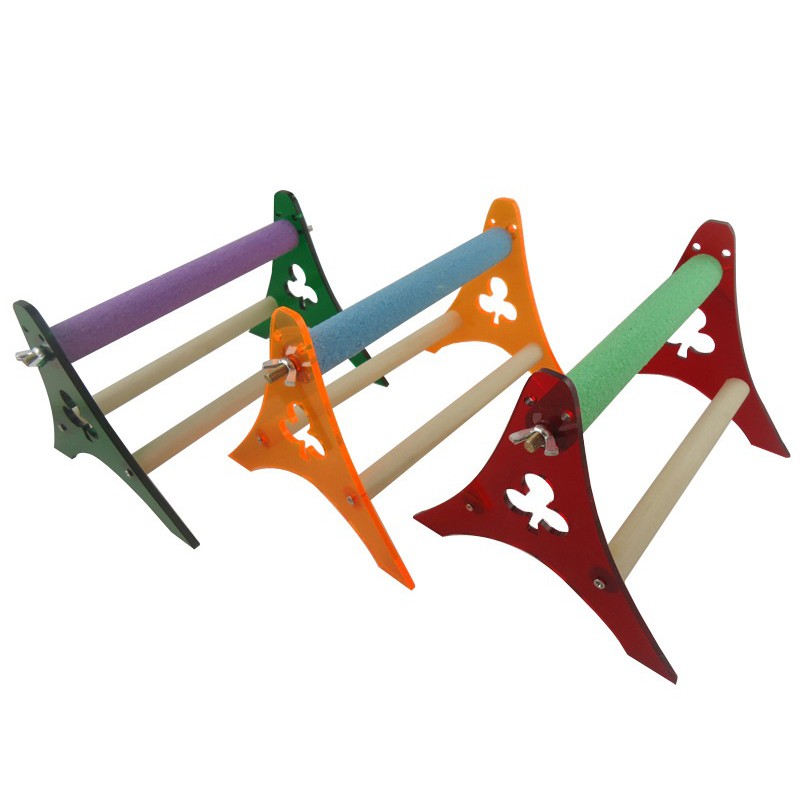 台灣現貨 | 三角架大中小型鸚鵡壓克力磨抓站架 | 鸚鵡桌面站架 | 鸚鵡玩具台架 | 鸚鵡用品 | 翔帥寵物生活館-細節圖7