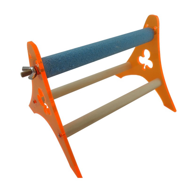 台灣現貨 | 三角架大中小型鸚鵡壓克力磨抓站架 | 鸚鵡桌面站架 | 鸚鵡玩具台架 | 鸚鵡用品 | 翔帥寵物生活館-細節圖9