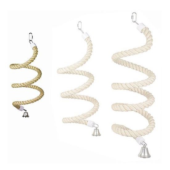 台灣現貨 | 大中小型鸚鵡棉繩攀爬繩索 | 棉繩玩具 | 吊繩玩具 | 灰鸚鵡 | 金剛鸚鵡 | 鸚鵡玩具-細節圖2