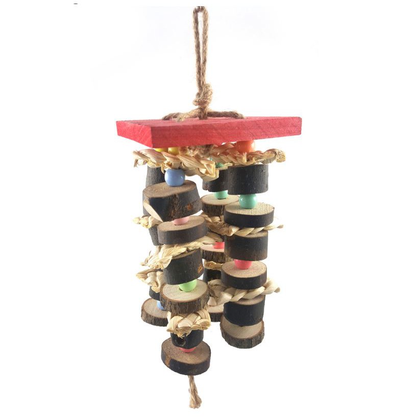 台灣現貨|鸚鵡玩具現貨下殺 | 勇之柱天然木製磨嘴啃咬玩具 | 鳥玩具 | 鸚鵡啃咬玩具 原木磨嘴串  | 原木啃咬玩具-細節圖2