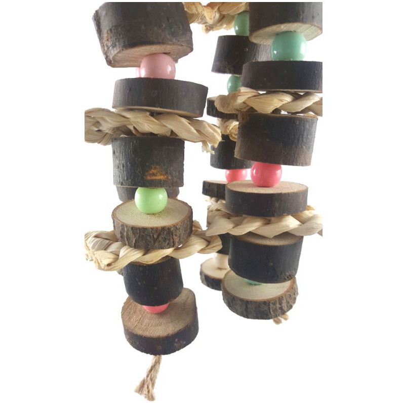 台灣現貨|鸚鵡玩具現貨下殺 | 勇之柱天然木製磨嘴啃咬玩具 | 鳥玩具 | 鸚鵡啃咬玩具 原木磨嘴串  | 原木啃咬玩具-細節圖5