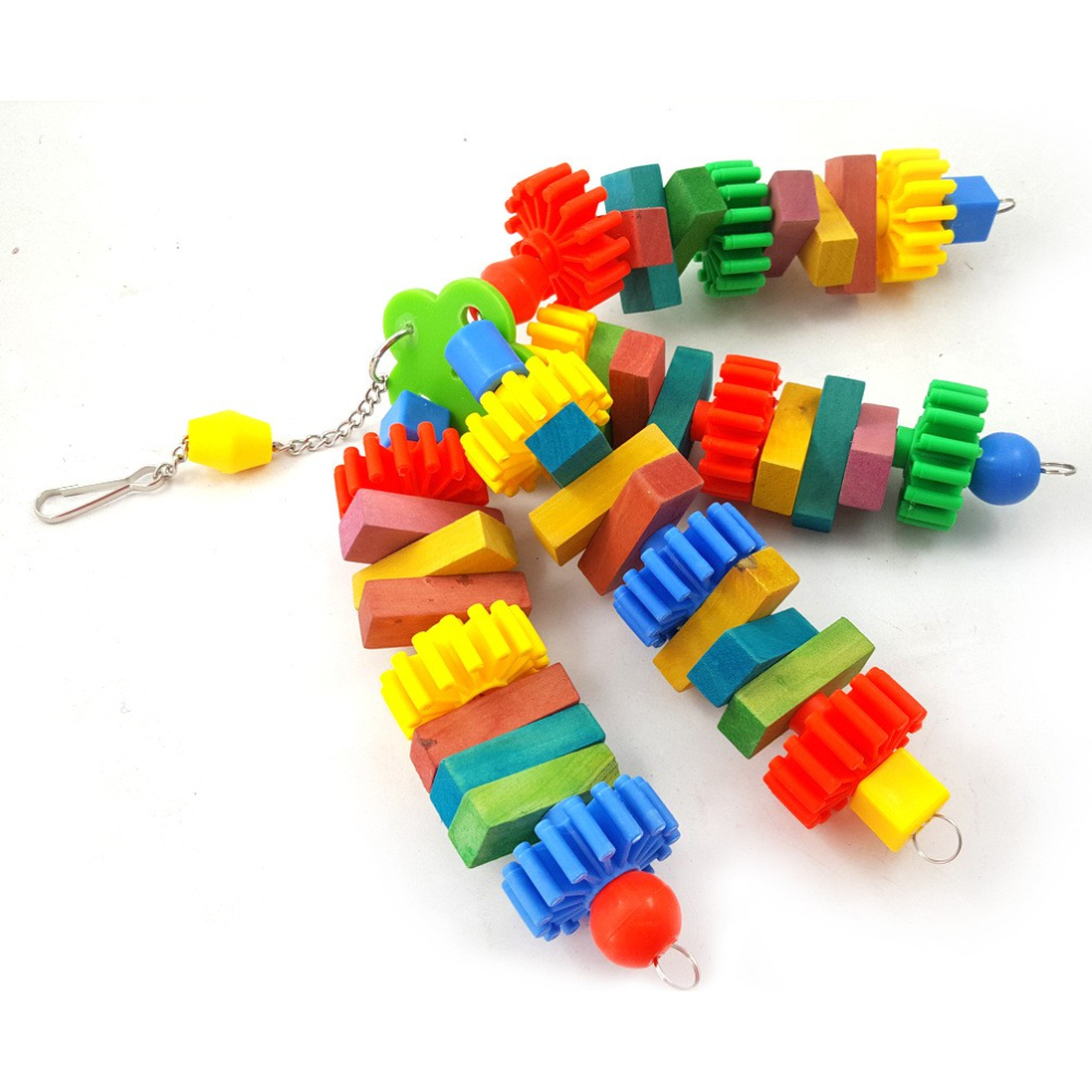 台灣現貨 | 積木玩具串 | 鸚鵡玩具 | 鸚鵡啃咬玩具 | 鳥玩具 | 鸚鵡用品 | 鳥用品 | 翔帥寵物生活館-細節圖3