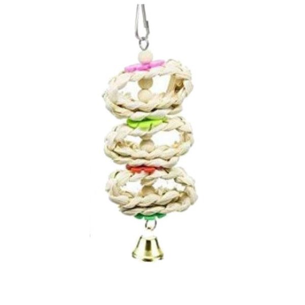 台灣現貨 | 吊橋啃咬玩具7入套裝組 | 鸚鵡玩具 | 原色套裝 | 吊橋藤球串絲瓜片串玩具組合 | 翔帥寵物生活館-細節圖3