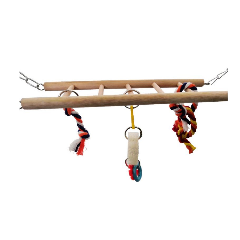 台灣現貨 | 吊橋啃咬玩具7入套裝組 | 鸚鵡玩具 | 原色套裝 | 吊橋藤球串絲瓜片串玩具組合 | 翔帥寵物生活館-細節圖9