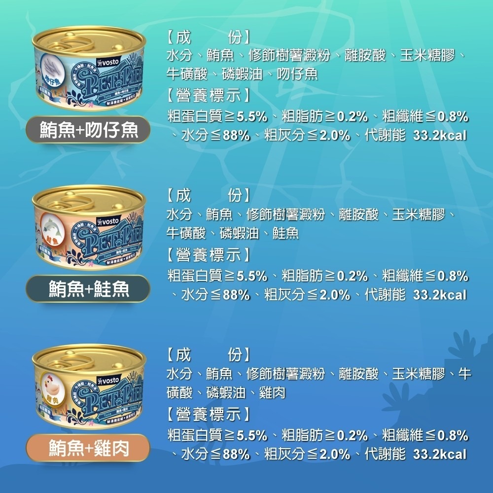 實體門市｜vosto｜沃司托｜秘湯機能金罐｜80g｜貓咪湯罐｜貓機能罐頭｜貓罐頭｜貓罐｜寵物罐頭｜翔帥寵物生活館-細節圖5