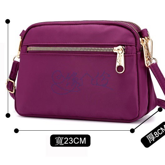 休閒魅力簡約時尚小方包 側背包 斜背包 單肩包 尼龍包 【緣份小屋】-細節圖5