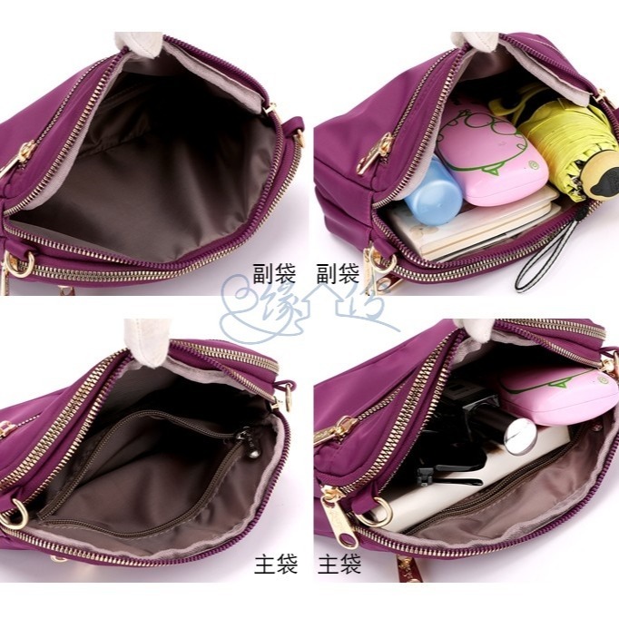 休閒魅力簡約時尚小方包 側背包 斜背包 單肩包 尼龍包 【緣份小屋】-細節圖6