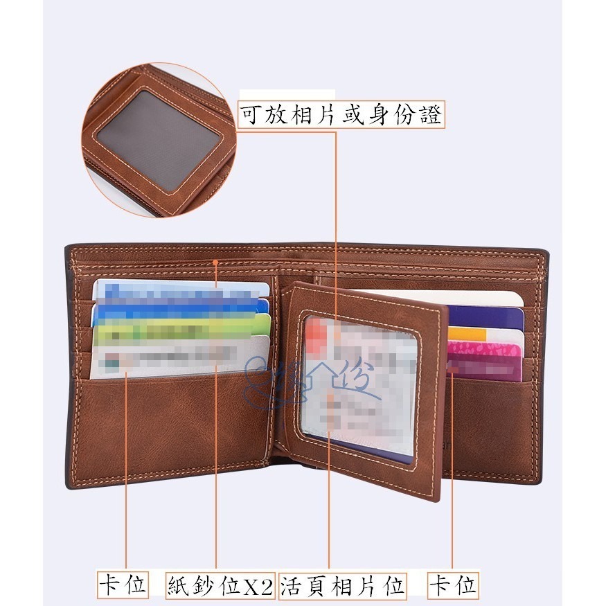 紳仕風生活時尚皮夾 短夾 男性皮包-細節圖5