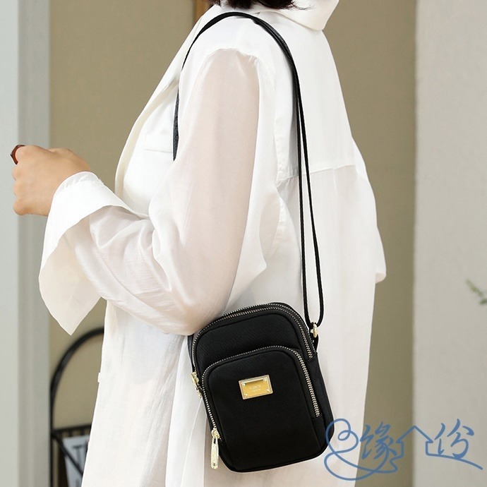 尼龍手機包 肩背包 斜背包 小方包 情人節禮物【緣份小屋】-細節圖2