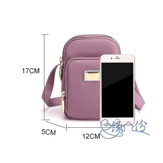 尼龍手機包 肩背包 斜背包 小方包 情人節禮物【緣份小屋】-細節圖4