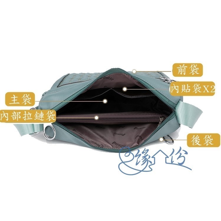 愛心繡花尼龍側背包 時尚包 斜背包 淑女包 單肩包 情人節禮物【緣份小屋】-細節圖6