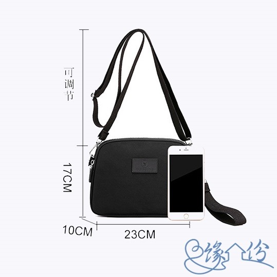 美型尼龍側背/手腕兩用包 斜背包 肩背包 小方包 手拿包【緣份小屋】-細節圖4