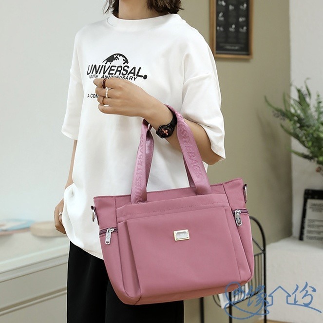 美型尼龍側背包 托特包 肩背包 手提包 手挽包 三用包 時尚包 多功能包 母親節禮物【緣份小屋】-細節圖4