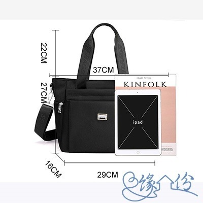 美型尼龍側背包 托特包 肩背包 手提包 手挽包 三用包 時尚包 多功能包 母親節禮物【緣份小屋】-細節圖5