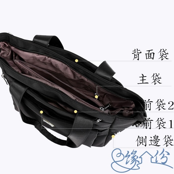 美型尼龍側背包 托特包 肩背包 手提包 手挽包 三用包 時尚包 多功能包 母親節禮物【緣份小屋】-細節圖7
