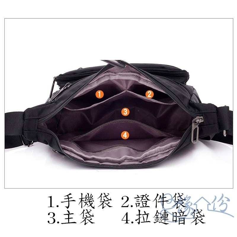 男士商務尼龍側背包 斜背包 郵差包 小方包【緣份小屋】-細節圖6