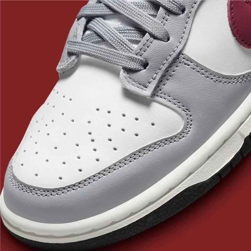 👟NIKE DUNK LOW「Pale Ivory Redwood Wolf Grey」酒紅煙波灰DD1503122-細節圖7