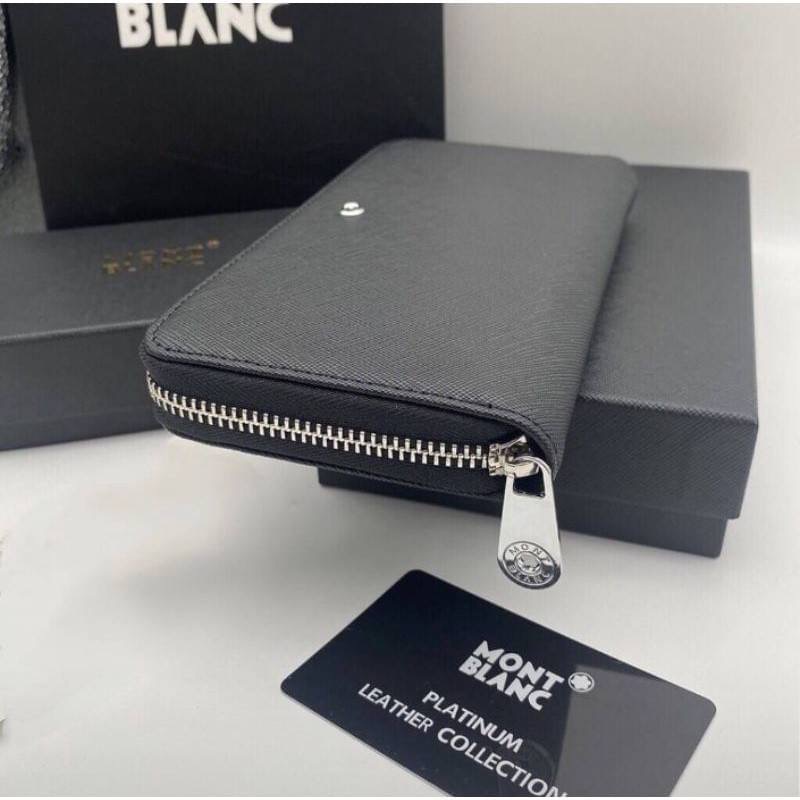 現貨24HR寄出👜Montblanc 萬寶龍 Sartorial匠心系列 牛皮十字紋拉鍊長夾-細節圖5