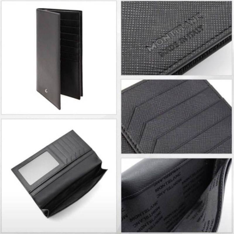 現貨24HR寄出👜Montblanc 萬寶龍 Sartorial匠心系列 牛皮十字紋卡片式長夾-細節圖4