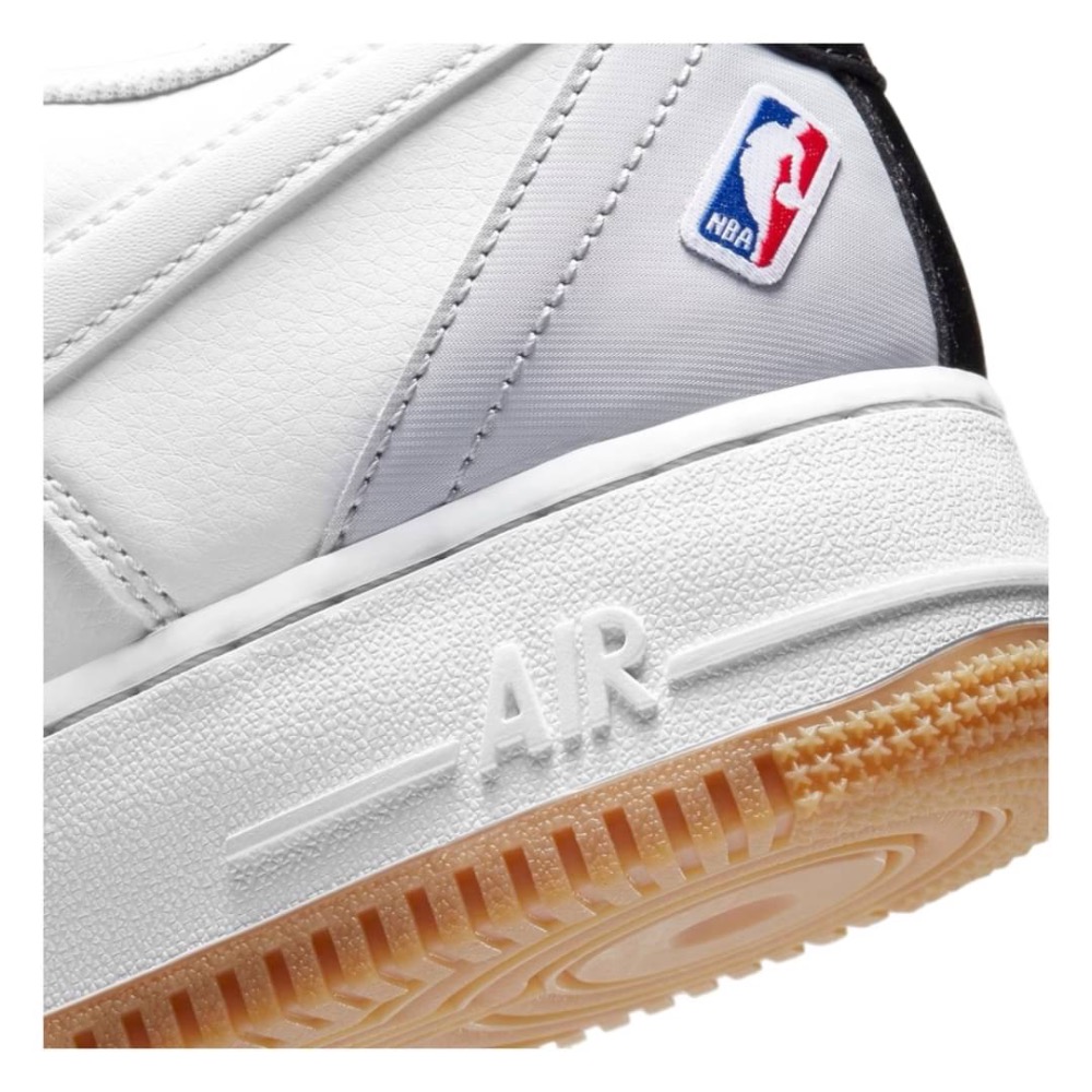 👟NIKE NBA X 聯名NIKE Air Force 1 Low White/Grey/Gum 白灰 男女通用款CT-細節圖2