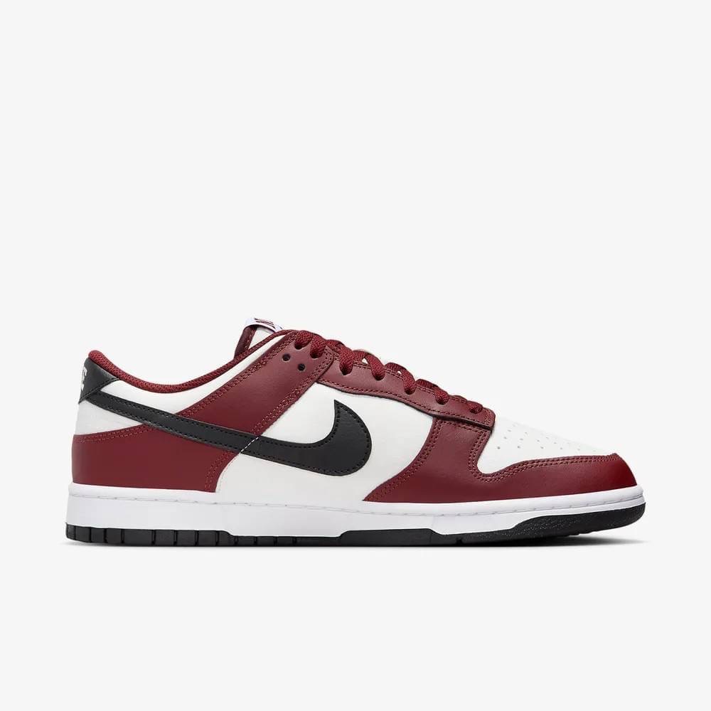 👟Nike Dunk Low “Dark Team Red” 酒紅色/白底/黑勾  FZ4616-600 男女通用款-細節圖4