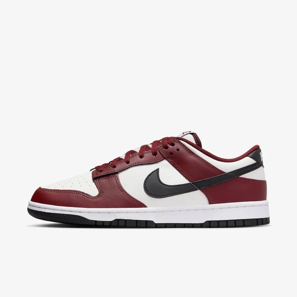 👟Nike Dunk Low “Dark Team Red” 酒紅色/白底/黑勾  FZ4616-600 男女通用款-細節圖6