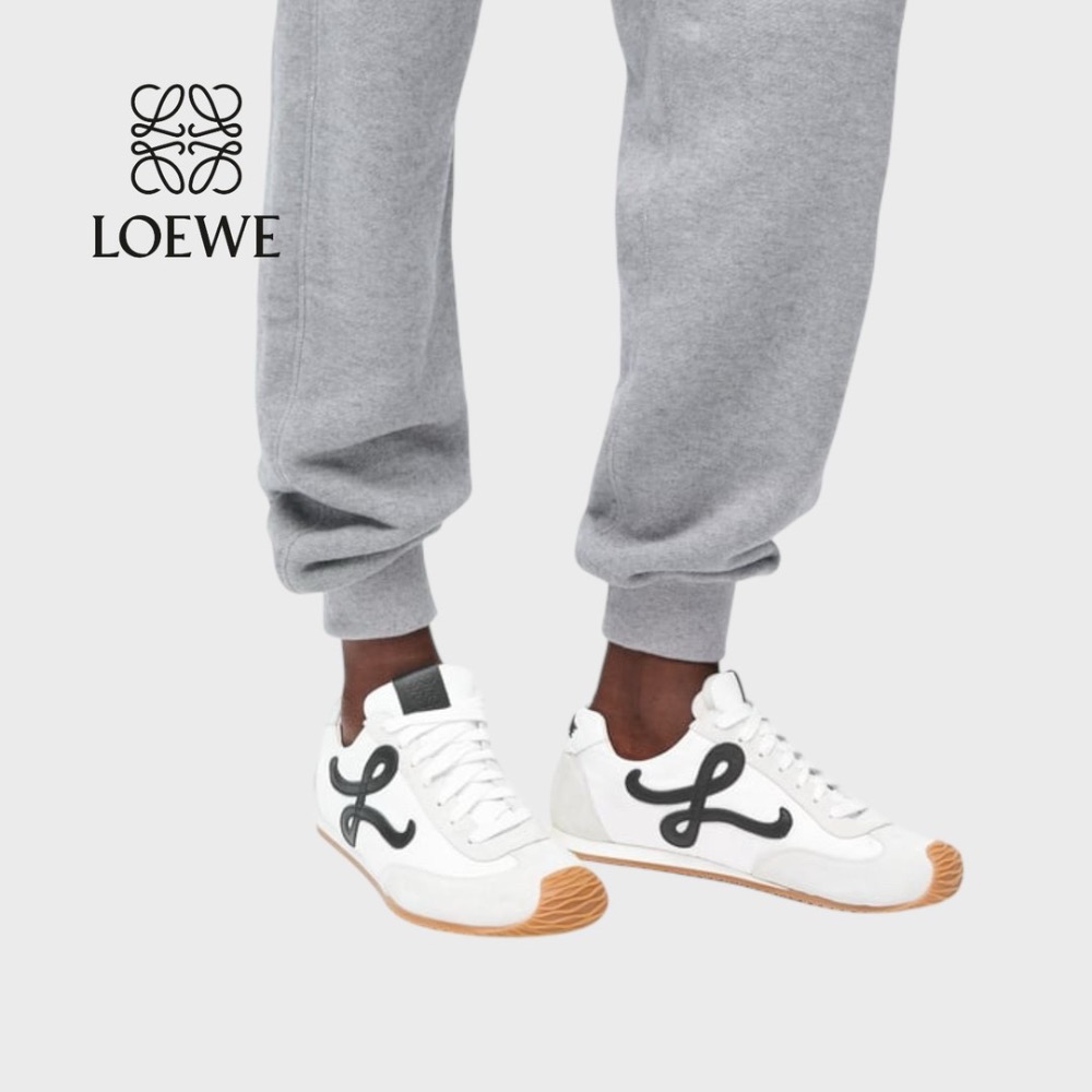 👟Loewe🇪🇸Ballet Runner2.0 芭蕾系列運動跑鞋｜休閒鞋｜尼龍和小牛皮｜低筒｜白底黑L-細節圖2