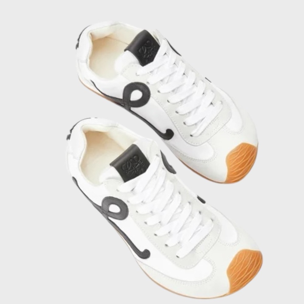 👟Loewe🇪🇸Ballet Runner2.0 芭蕾系列運動跑鞋｜休閒鞋｜尼龍和小牛皮｜低筒｜白底黑L-細節圖5