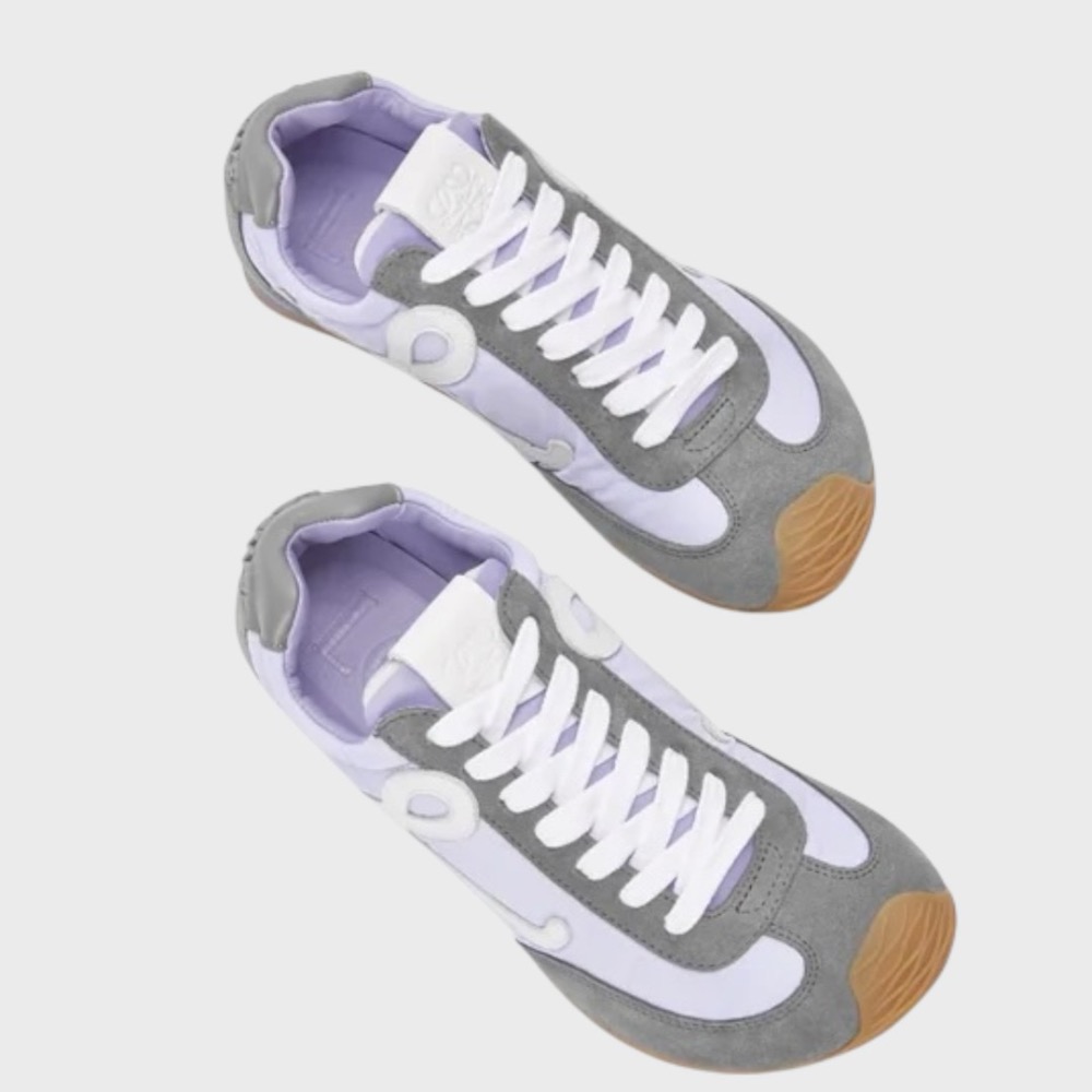 👟Loewe🇪🇸Ballet Runner2.0 芭蕾系列運動跑鞋｜休閒鞋｜尼龍和小牛皮｜低筒｜紫白色-細節圖4