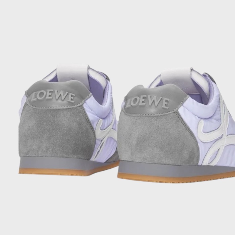 👟Loewe🇪🇸Ballet Runner2.0 芭蕾系列運動跑鞋｜休閒鞋｜尼龍和小牛皮｜低筒｜紫白色-細節圖5