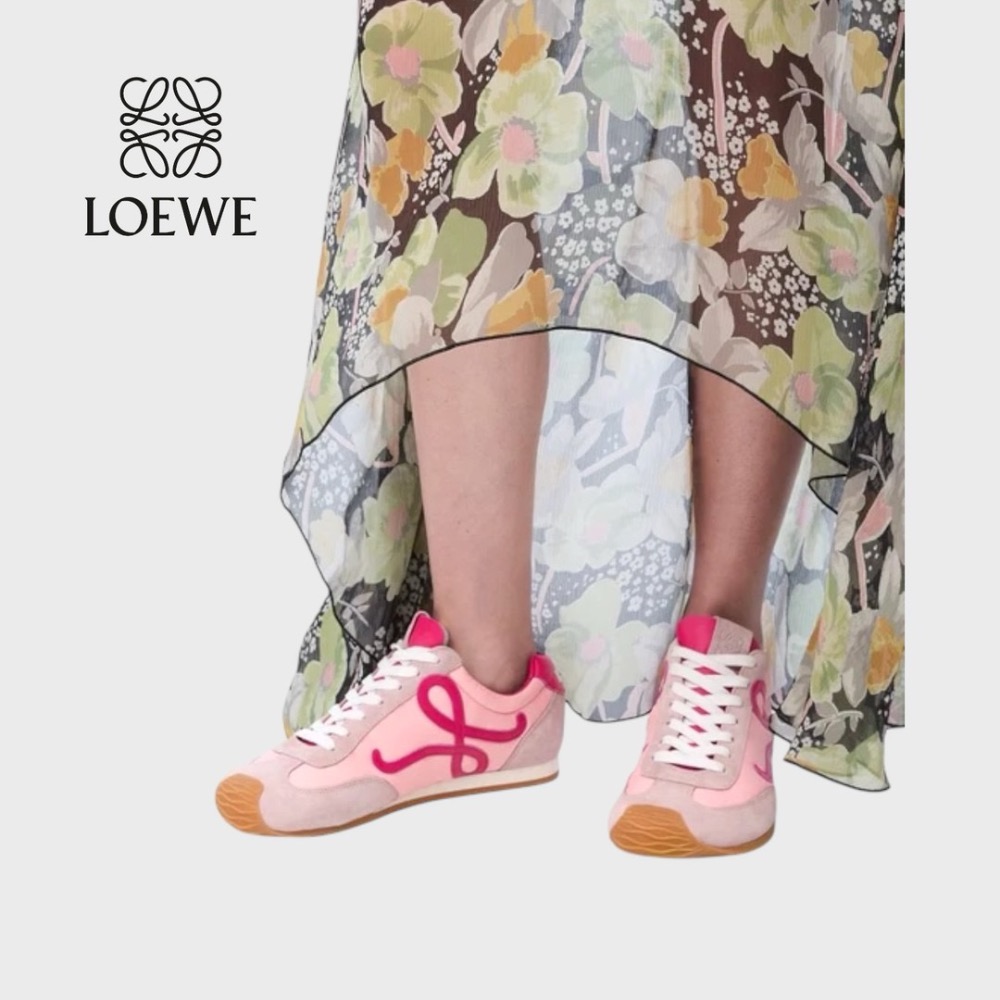 👟Loewe🇪🇸Ballet Runner2.0 芭蕾系列運動跑鞋｜休閒鞋｜平底鞋｜粉紅｜粉L｜桃紅-細節圖2