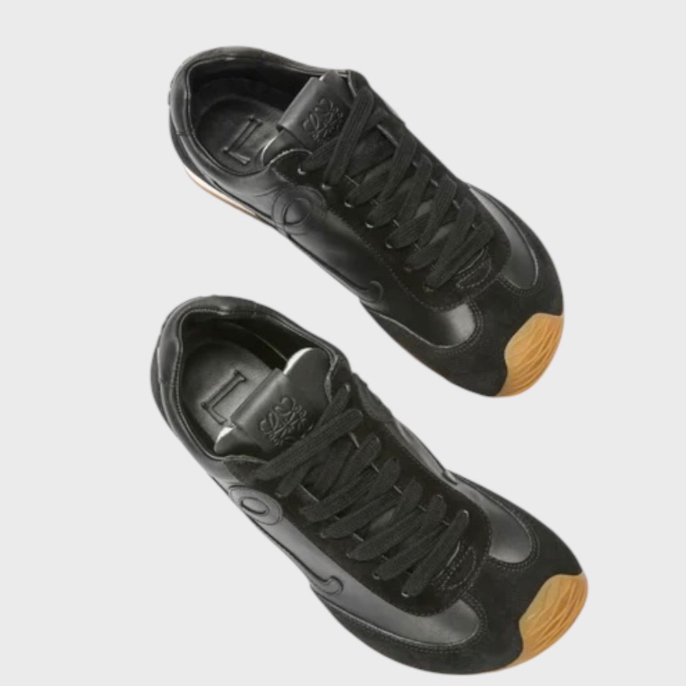 👟Loewe🇪🇸Ballet Runner2.0 芭蕾系列運動跑鞋｜休閒鞋｜黑色｜全黑｜黑L｜黑白｜尼龍和小牛皮-細節圖5