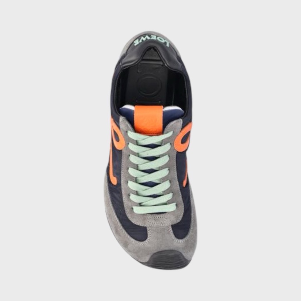 👟Loewe🇪🇸Ballet Runner2.0 芭蕾系列運動跑鞋｜休閒鞋｜尼龍和小牛皮｜藍橘綠｜橘L-細節圖5