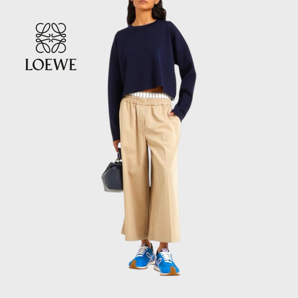 👟Loewe Flow2.0 Runner Suede運動跑鞋｜休閒鞋｜尼龍和麂皮｜內增高約3.5cm｜運動鞋｜漸層藍-細節圖3